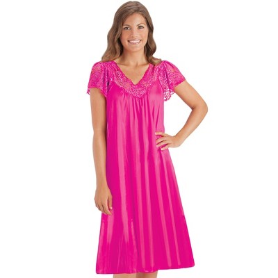 Just Love Womens Nightgown - Long Sleeve Henley Oversized
