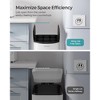 SONGMICS 13-Gal ( 50L ) Dual Kitchen Trash Can,Garbage Can with Wing Lids, Stainless Steel, Soft Close, Inner Buckets, with 15 Trash Bags - 3 of 4