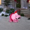 Gemmy Christmas Airblown Inflatable Hippo w/Pink Tutu, 2.5 ft Tall, Pink - 2 of 4