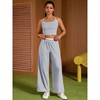 ATHLECHIC Women's Summer 2 Pieces Outfits Tracksuit Crop Camisole and Wide Leg Pants Lounge Sets - 2 of 4