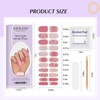 Saviland Women's 22pcs Semi-Cured Gel Nail Strips Kit - Glossy & Long-Lasting with Tools.(Sweet Peach Series) - 3 of 4