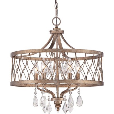 Minka Lavery Olympus Gold Pendant Chandelier 20 1/2" Wide Rustic Clear Glass 5-Light Fixture for Dining Room House Foyer Kitchen