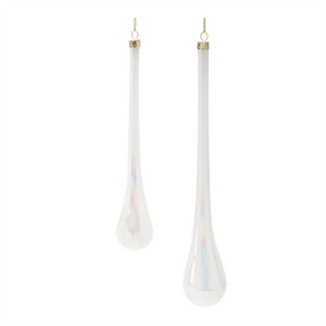 Iridescent Glass Drop Ornament (Set of 12) - 1 of 2