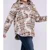 Women's Plus Size Aztec Western Shacket - Blue B - 2 of 4