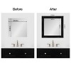Amanti Art Mirror Makeover Bathroom Mirror Frame Border Kit - Fully Assembled Peel and Stick Frame - Mirror NOT Included - Grand Black Narrow Trim - 4 of 4