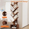 Jojoka 8-Tier Tree-Shaped Bookshelf with Storage Drawer – Tall Wooden Floor Standing Bookcase for Kids & Adults,Brown - 3 of 4