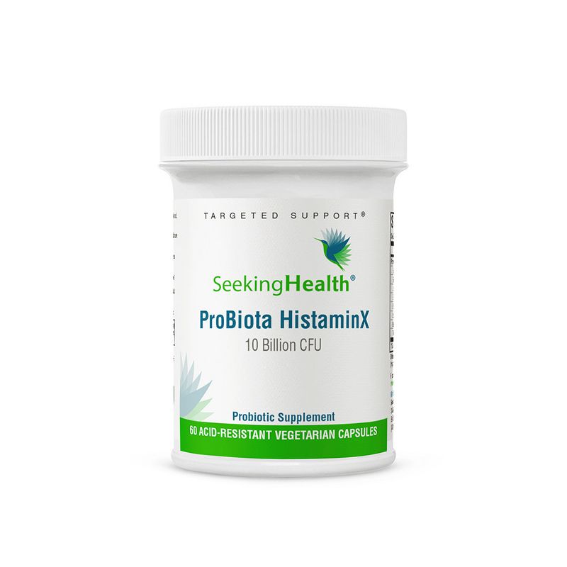 Seeking Health ProBiota HistaminX - 10 Billion CFU Low-Histamine Probiotic Supplement, Vegan & Vegetarian (60 Capsules), 1 of 3