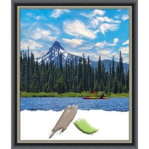Amanti Art Theo Black Silver Wood Picture Frame - 1 of 4