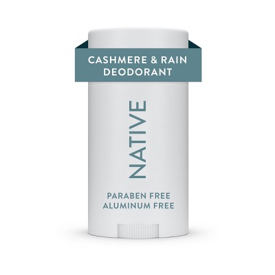 Native Deodorant for Women & Men - Cashmere & Rain - Aluminum Free - 2.65oz