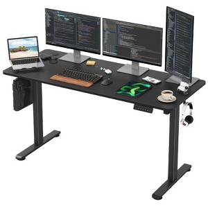Sapphtopaz Electric Standing Desk with Memory Keys Adjustable Height Computer Desk with Steel Frame Office Desk for Home Office, Bedroom - 1 of 4
