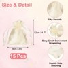 Unique Bargains Satin Drawstring Party Favor Bags Gift Bags for Birthday Candy - 2 of 4