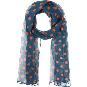 INSPIRE CHIC Women's 1950s Polka Dots Chiffon Retro Lightweight Soft Sheer Long Scarves for All Season 1Pc - 1 of 4