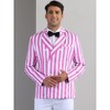 INSPIRE CHIC Men's Peak Lapel Double-Breasted Business Stripe Blazers - 2 of 4