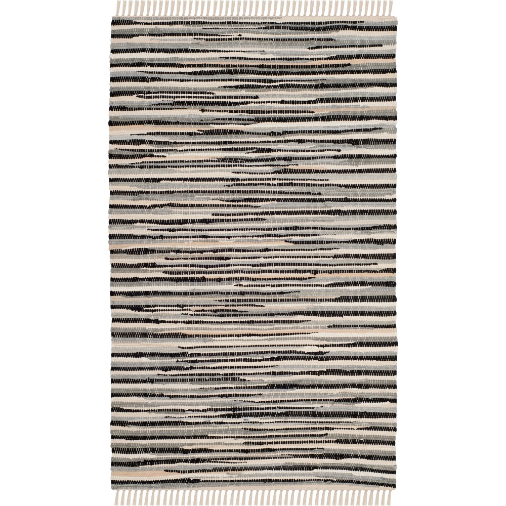 2'x3' Riverbank Woven And Flatweave Rug Black/Multi - Safavieh