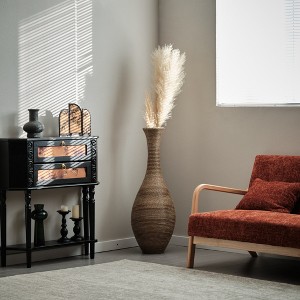 GDFStudio Freeman Artificial Rattan Floor Bottle 40.2" Vase - 1 of 4