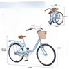 VisioGear 24 Inch Folding Lady Bike, Single Speed, Compact Design for Easy Storage and Commuting, Blue, 62.99"*25.2"*37.8" - 3 of 4