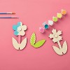 3ct 3D Wood Flowers Painting Craft Kit- Mondo Llama™ - 3 of 4