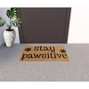 HomeRoots 18" X 30" Beige and Black Coir Outdoor Door Mat - 2 of 4