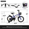 C16111A Kids Bike 16 inch for Boys & Girls with Training Wheels, Freestyle Kids' Bicycle with Bell,Basket and fender. - 3 of 4