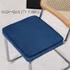 COWLOWN Navy Blue 2 Piece Mid - Century Rattan Dining Chairs, Metal Legs, Armless Cane Back Design, Upholstered for Dining Room and Kitchen Use - 4 of 4