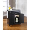 HomeStock  Cambridge Granite Top Small Portable Rolling Kitchen Island Storage Cart, Microwave Stand, Black - 3 of 4