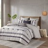 Gracie Mills Belinda Serene Stripe 3-Piece Cotton Comforter Set - 2 of 4