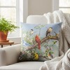 Water-Resistant Pillow Songbirds in Blossoms 18 Inch by Manual Woodworkers and Weavers - 3 of 3