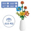 INFURNIC 3D Puzzles Flower Building Kit 633 PCS Creative DIY Artificial Flower Bricks for Mother's Day Gifts, Multicolored, 3.71"*2.26"*8.58" - 3 of 4