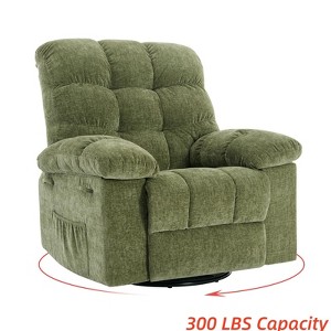 Adult Rocker Swivel Recliner Chair - Soft Fabric Overstuffed Manual Glider, Comfy Nursery Rocking Sofa Chair for Living Room - 1 of 4