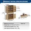 72-Inch Oak Farmhouse Pantry Cabinet ¨C Tall Rattan Cupboard with Drawer & Adjustable Shelves for Kitchen, Dining Room & Bathroom (1-Piece) - 2 of 4