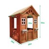 KWPZQEB Outdoor Play House for Kids, All Wooden Playhouse with 2 Windows & Flowerpot Holder, Cute Half-Open Door & Side Serving Station for Backyard - 3 of 4