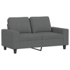 vidaXL 2 Piece Sofa Set in Dark Gray Fabric - Comfortable Seating Experience with Padded Seats and Cushioned Armrests for Living Room, Lounge Area - 2 of 4