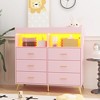 6 Drawer Dresser, Baby Changing Table Dresser, Convertible Nursery Dresser for Infant Essentials, Modern Changing Table Top with Pad Included - 2 of 4