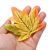 Unique Bargains Wedding Thanksgiving Halloween Decoration Fake Artificial Maple Leaves 100 Pcs - 4 of 4