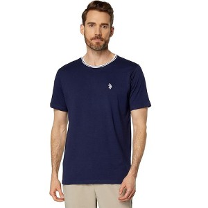 U.S. Polo Assn. Men's Short Sleeve Yarn-Dye Collar Tipped Jersey T-Shirt - 1 of 4