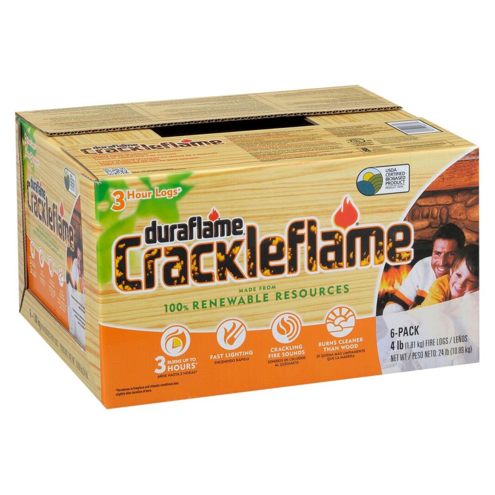 UPC 041137046370 product image for DURAFLAME 6pk 4lb Crackleflame Firelogs | upcitemdb.com