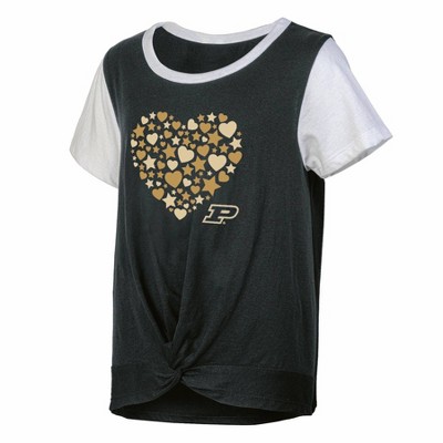 NCAA Purdue Boilermakers Girls' White Tie T-Shirt
