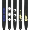 Perri's 2.5" Leather Guitar Strap with Embossed Design Blue Fish - 2 of 4