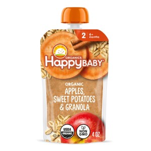 Happy Baby Organics Clearly Crafted Stage 2 Meals Apples/Sweet Potatoes - 4oz - 1 of 4