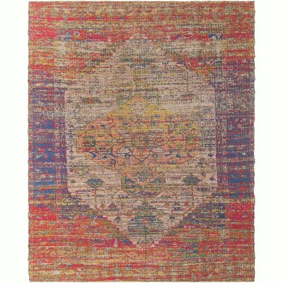 Handwoven Multi-Color Cotton and Synthetic 9' x 12' Area Rug