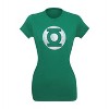 Womens Green Lantern Dark Green Distressed Symbol T-Shirt - 3 of 4