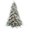 Northlight Real Touch™️ Medium Saratoga Spruce Flocked Artificial Christmas Tree - 6.5' - Clear Lights - 2 of 4