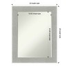 Amanti Art Glam Linen Grey Petite Bevel Bathroom Wall Mirror 29 x 23 in. - 4 of 4