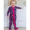 RuffleButts Baby Girls Viscose from Bamboo Ruffle One Piece Footie Pajama - 3 of 4