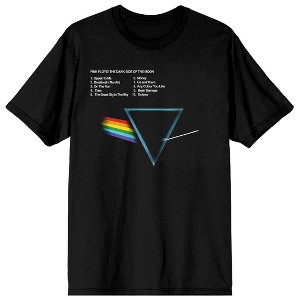 Pink Floyd Dark Side Of The Moon Back Album Cover Crew Neck Short Sleeve Men's Black T-shirt - 1 of 3