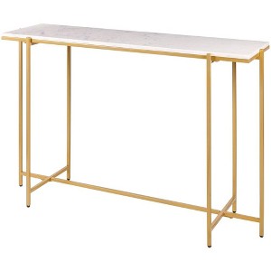Mark & Day Goldegg 30"H x 47"W x 14"D Modern Gold Console Table - 1 of 4