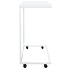 vidaXL Side Table with Wheels White 21.7 in.x13.8 in.x27.6 in. Engineered Wood - 4 of 4