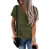Womens V Neck Lightweight Crochet Sweater Color Block Pullover Sweater Summer T Shirts 2024 - 3 of 4