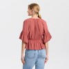 Women's Short Sleeve Smocked Blouse - Universal Thread™ - 2 of 3
