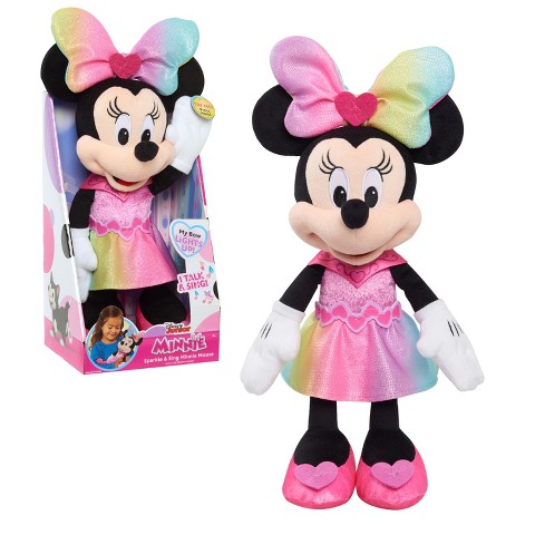 Детские мягкие игрушки Minnie Mouse Disney Junior Minnie Mouse Sparkle and Sing Minnie Mouse Large 13" Feature Plush with Lights and Sounds
